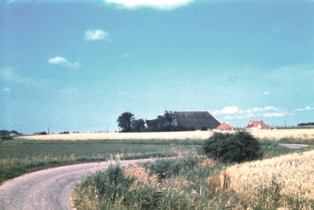 2.Tot aan de ruilverkaveling slingerde de Hearewei ook ten oosten van de dorpskern om een terp. Vlak nadat de Hearewei via een brug de Minnertsgaaster Oude Meer (Bildtvaartje) kruiste, maakte de weg hier een scherpe bocht naar rechts.