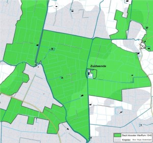 Bezit klooster Warffum 1540