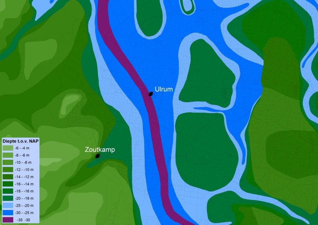 Hoogteverschillen in het landschap nog voordat de zee hier een rol van betekenis speelde. Het landschap was opgebouwd uit dekzand en keileem. De beekdalen raakten later opgevuld met een dik pakket wadzand en klei.